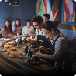 Cafes food services chain